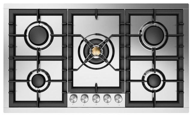 Ilve® Professional Plus II 36'' Stainless Steel Liquid Propane Gas Cooktop with Satin Trim-0