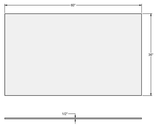 Amisco Customizable Ricard Glass Top Dining Table-2