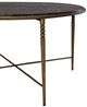Furniture Classics Evry Slate Gray Cocktail Table with Antique Brass Base-3