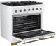 FORNO® Antico Series Alta Qualita 36" White Pro Style Gas Range-5
