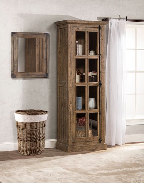 HH2 Home Tuscan Retreat® Aged Gray Tall Single Door Cabinet-1