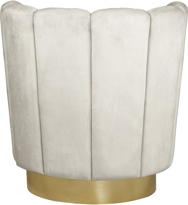 Meridian Furniture Lily Cream Velvet Swivel Chair-2