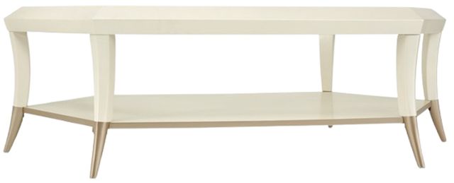 Michael Amini® La Rachelle Glass Top Cocktail Table with Medium Champagne Base -3