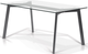 Korson Furniture Bates Glass Top Dining Table with Gray Metal Legs-0