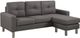 Brassex Inc. Dark Grey Reversible Chaise Sectional-0