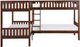 Mazin Furniture Rowe Dark Cherry Twin Corner Bunk Bed-1