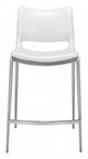 Zuo® Ace White and Silver Set of 2 Counter Chairs-1