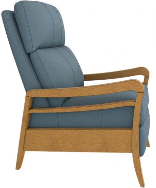 Best® Home Furnishings Customizable Ryberson Leather Manual Recliner with Honey Birch Legs-2