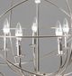 YHD Shooting Star Satin Nickel 5-Light Orb Chandelier-4
