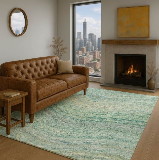 Dalyn™ Rug Company Lumara LM3 Teal 5'x8' Area Rug-1