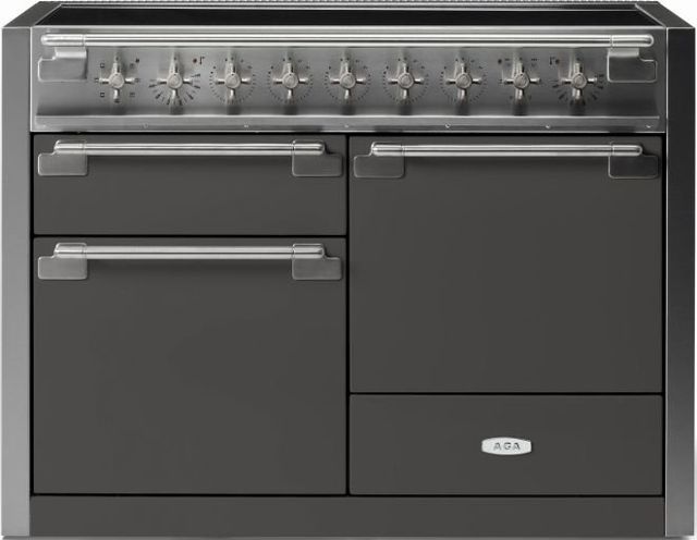AGA™ Elise 48" Stainless Steel Pro Style Induction Range with Slate Door-0
