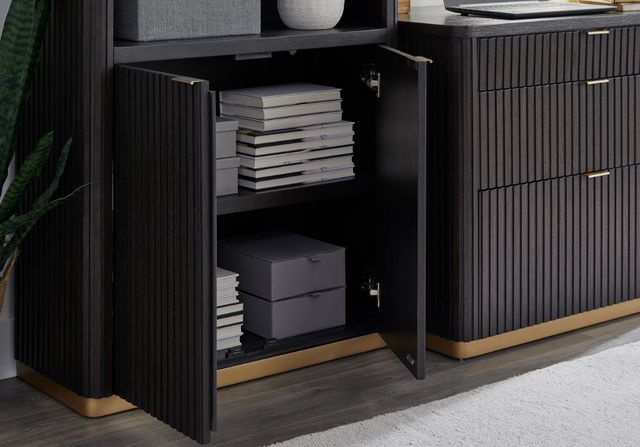 Aspenhome® Rylan Dark Roast Door Bookcase-3
