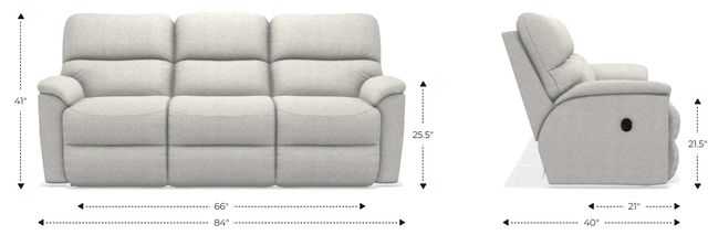 La-Z-Boy® Brooks Sugar Manual Reclining Sofa-2