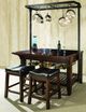 Intercon Kona Black/Raisin Backless Bar Stool-2