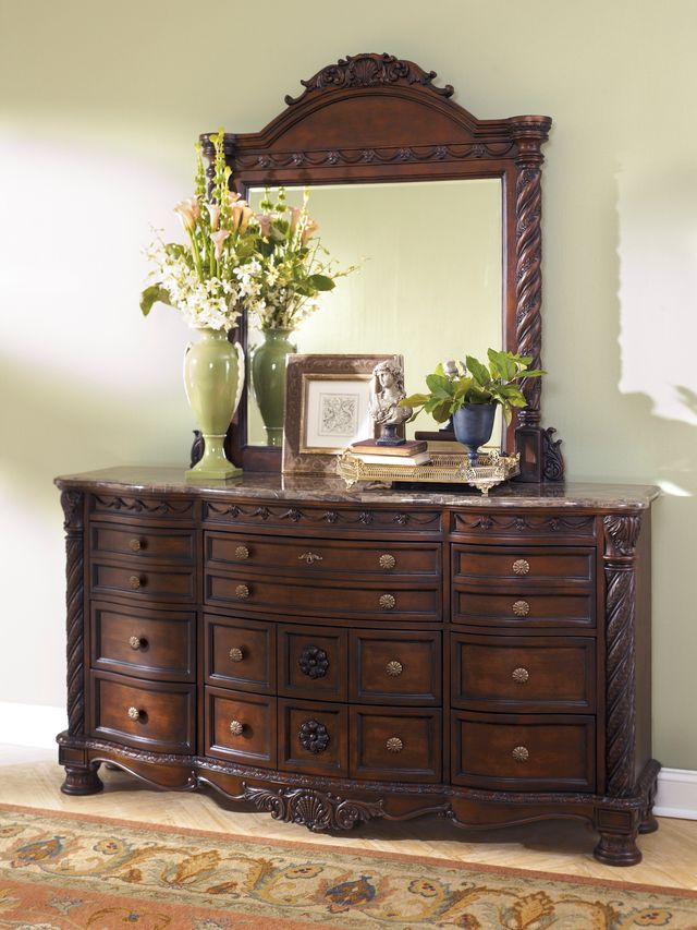Millennium® By Ashley® North Shore Dark Brown Bedroom Mirror-3