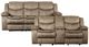 Mazin Furniture Bastrop 2 Piece Light Brown Reclining Sofa & Loveseat Set-0