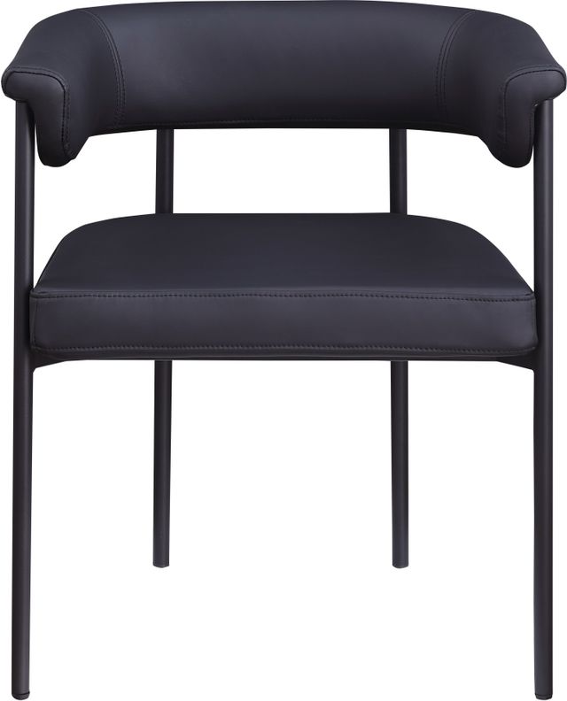 Meridian Furniture Malin Black Vegan Leather Dining Arm Chair-1