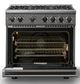 Viking® 7 Series 36" Damascus Gray Pro Style Liquid Propane Gas Range-1
