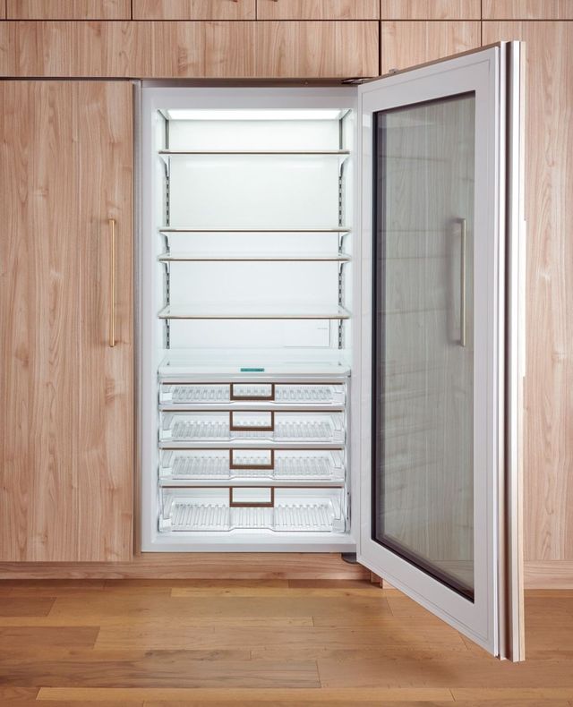 Sub-Zero® Classic Series 36" 22.9 Cu. Ft. Stainless Steel Left Hinge Column Refrigerator with Standard Glass Door-1