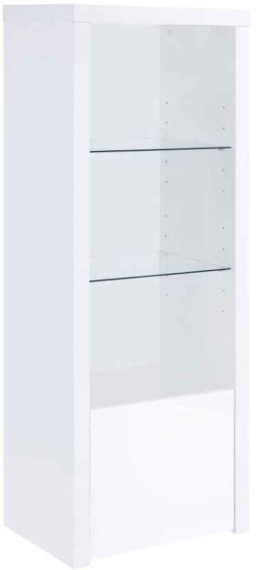 Coaster® Jude Glossy White Bookcase-0