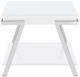 Coaster® Marcia Glossy Rectangular End Table with Chrome Base-1