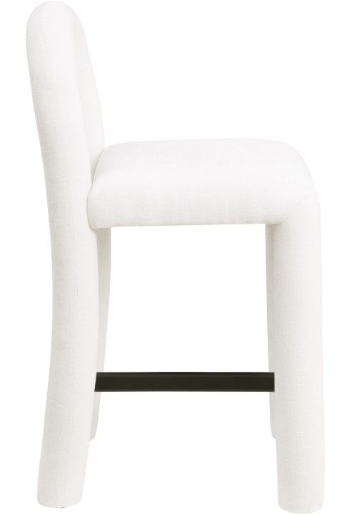 Meridian Furniture Amari Cream Upholstered Counter Stool-2