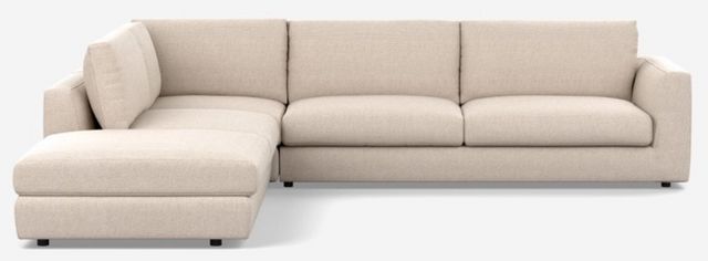 EQ3 Customizable Cello Plush 3-Piece Left-Arm Facing Sofa Sectional and Backless Chaise with Angled Arm-2