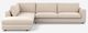 EQ3 Customizable Cello Plush 3-Piece Left-Arm Facing Sofa Sectional and Backless Chaise with Angled Arm-2