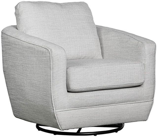 LH Home Feather Baltimo Matte Black/Woven Alabaster Swivel Glider Chair-0