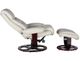 BarcaLounger® Dawson Roman Ivory Swivel Reclining Pedestal Chair and Ottoman Set-3