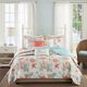 Olliix by Madison Park Coral Full/Queen Pebble Beach 6 Piece Cotton Sateen Reversible Coverlet Set-0