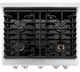 ZLINE 30" Satin Stainless Steel Pro Style Gas Range with White Matte Door-4
