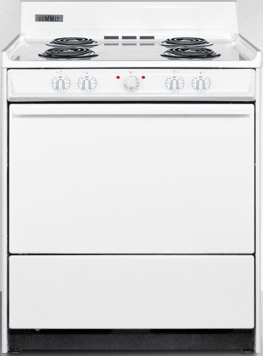 Summit® 30" White Freestanding Electric Range-0