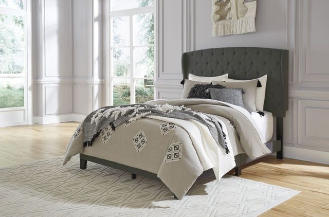 Signature Design by Ashley® Vintasso Charcoal Queen Upholstered Panel Bed-4