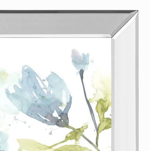 Classy Art Cerulean Splash I by Jennifer Goldberger Mirrored Frame Wall Art-1