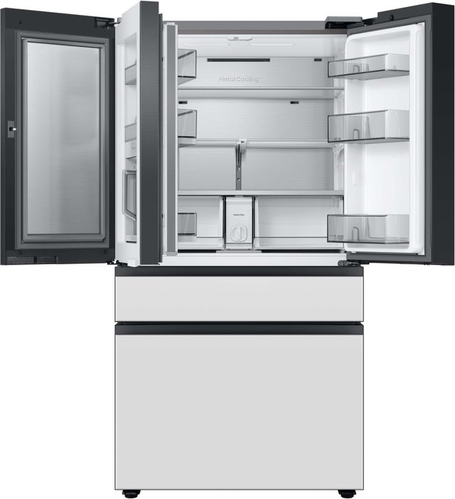 Samsung Bespoke 36" 28.8 Cu. Ft. Morning Blue/White Glass French Door Refrigerator-4