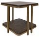 International Furniture Direct Onix Mahogany Brown End Table-0