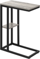 Monarch Specialties Inc. Grey 25"H Accent Table with Black Metal Base-0