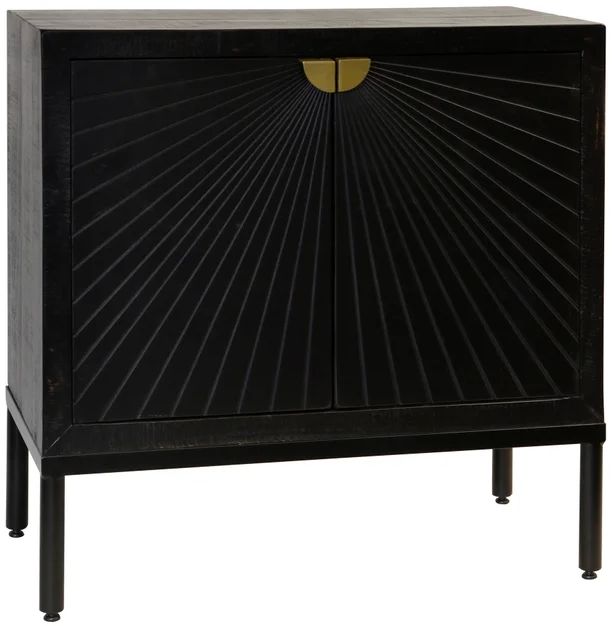 Stylecraft Ebony and Gold Console Cabinet-0