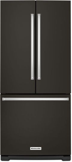 KitchenAid® 31 in. 19.7 Cu. Ft. Black Stainless Steel with PrintShield™ Finish French Door Refrigerator