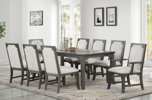 New Classic® Home Furnishings Lisbon Gray Dining Arm Chair-1