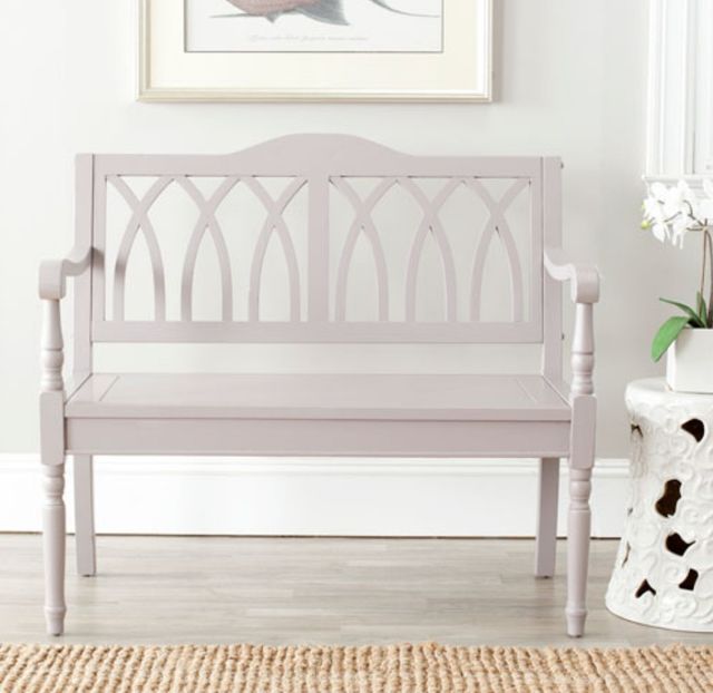Safavieh Benjamin Quartz Gray Bench-4