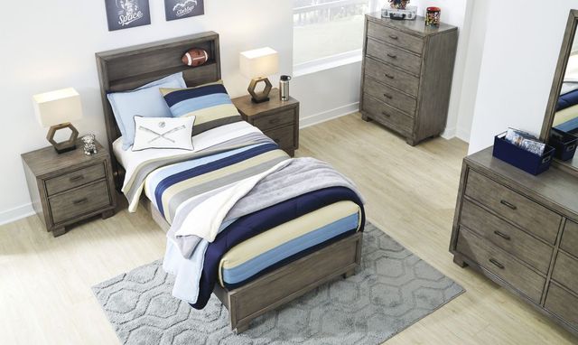 Signature Design by Ashley® Arnett Gray Twin Bookcase Youth Bed-3