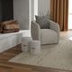 Harp & Finial® Colsum Cream Swivel Accent Chair-1