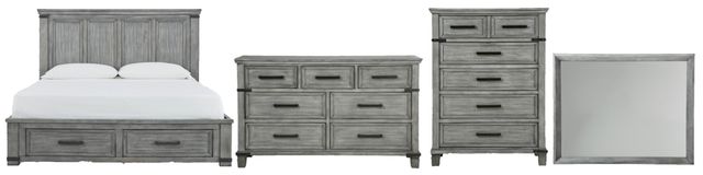 Signature Design by Ashley® Russelyn 4-Piece Gray California King Storage Bed Set-0