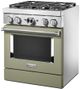 KitchenAid® 30" Avocado Cream Pro Style Dual Fuel Range-3