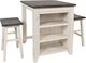 Jofran Inc. Madison County 3-Piece Brown/Vintage White Counter Table Set-0
