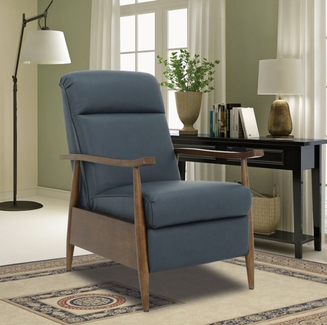 BarcaLounger® Hampton Brown/Santa Fe Ocean Leather Manual Recliner-2