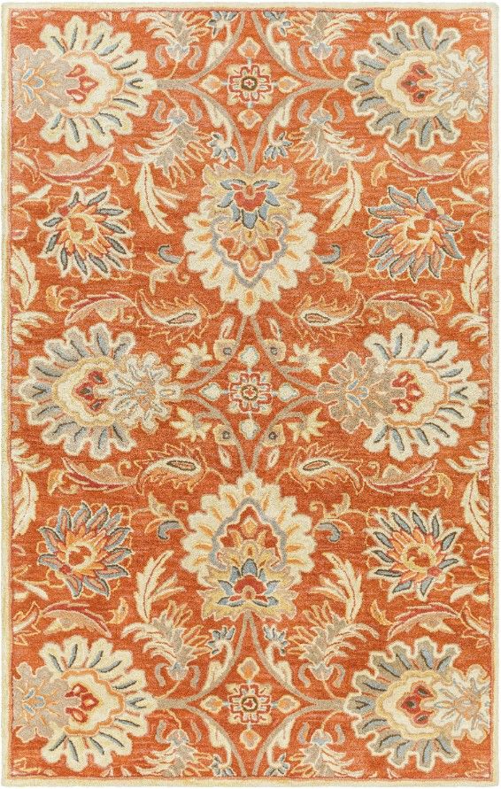 Surya Caesar Orange 5'x8' Area Rug-0