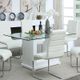 Furniture of America® Eva Glass Top Dining Table with White Base-0